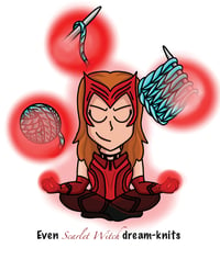 Image 1 of Art Print - Even Scarlet Witch Knits 