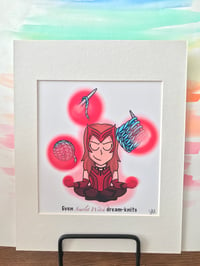 Image 2 of Art Print - Even Scarlet Witch Knits 