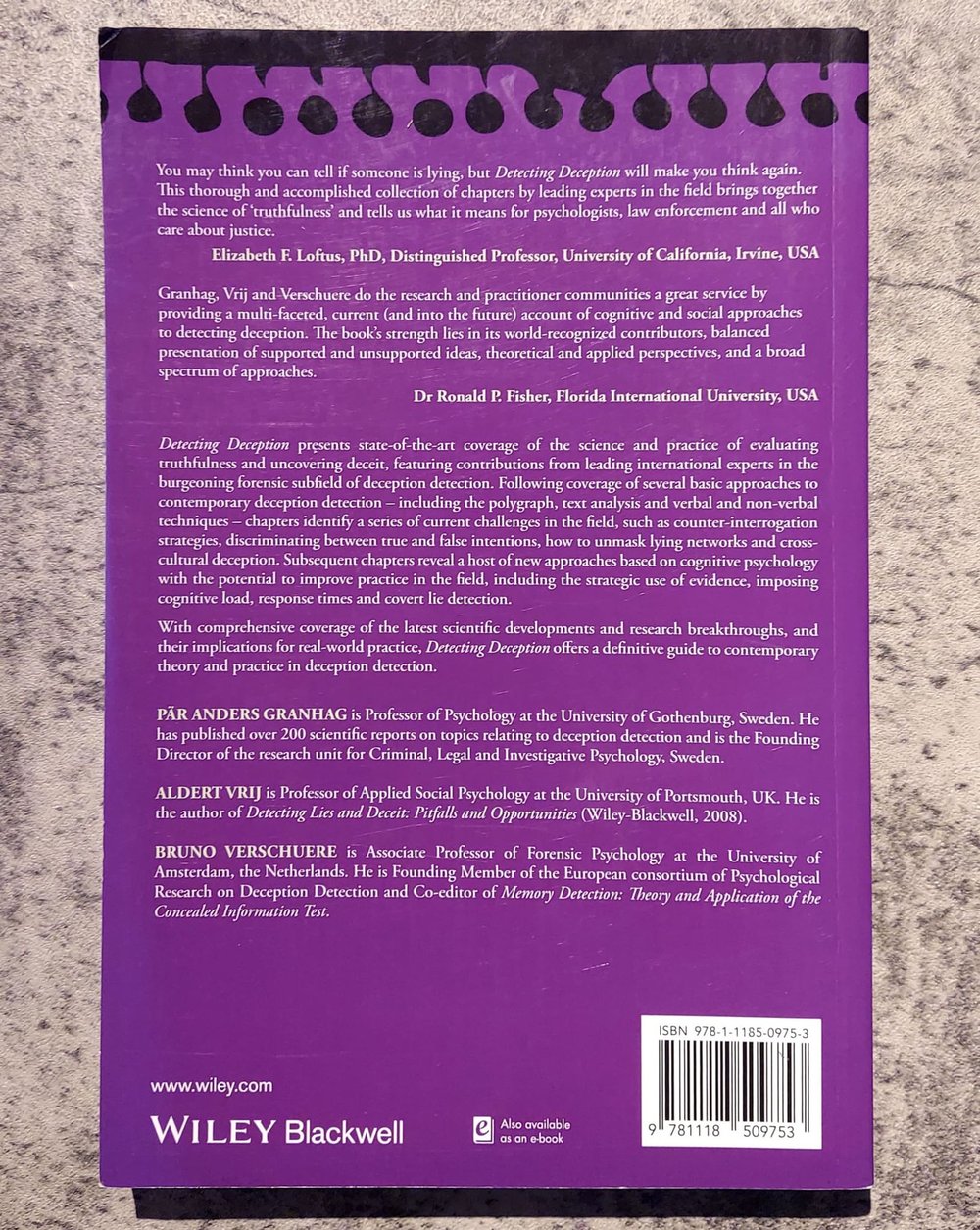 Detecting Deception: Current Challenges and Cognitive Approaches, edited by Par Anders Granhag