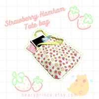Strawberry Hamhams Tote Bag