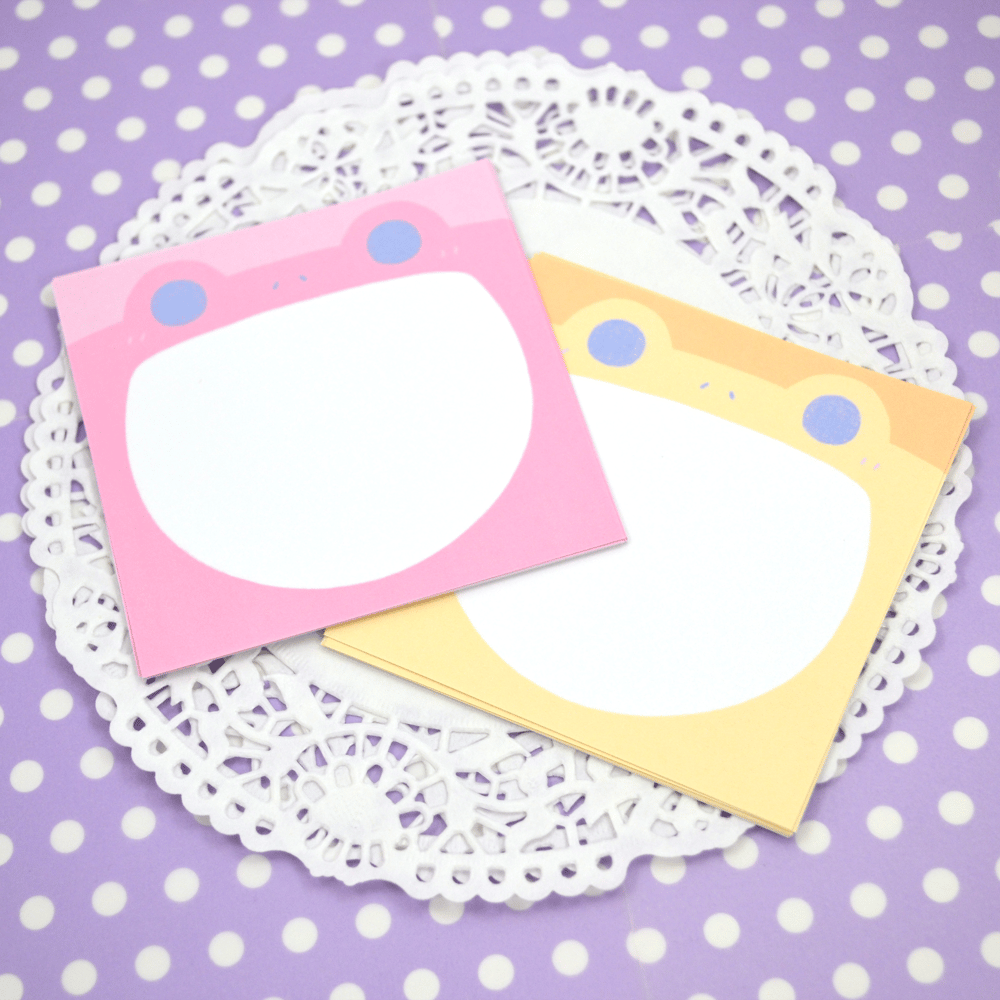 Town Tune Froggy Memo Sheets (Pink + Yellow)