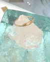14k solid gold Hawaiian meile lei  flower wire ring