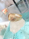 24kt solid gold vintage rare Liliuokalani queen Hawaiian jewelry ring