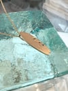 14k solid gold surf board with Hawaiian waves blue diamond 