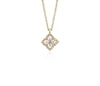 Petite Diamond Floral Pendant in 14k Yellow Gold (1/6 ct. tw.)
