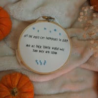 Image 1 of Poison Oak Bright Eyes hand embroidered hoop