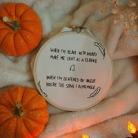 Image 2 of Entry Way Song- Bright Eyes embroider hoop