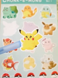 Image 2 of Chonk-e-mons Sticker Sheet Set 1