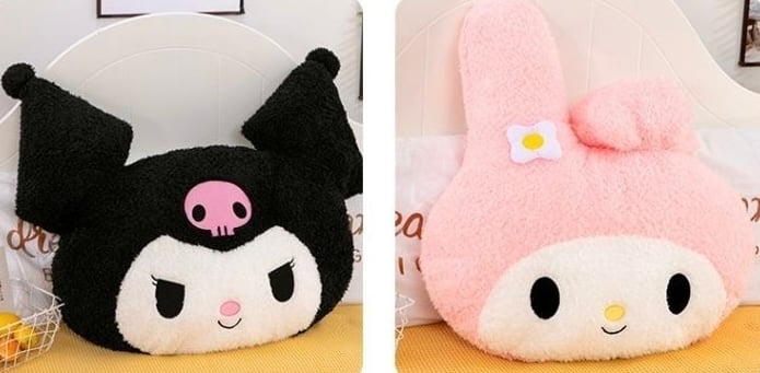 Image of Oversized Kuromi & Melody Pillow