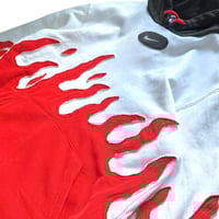 Image 6 of (S) Nike Hoodie White Red Flame "sage4" 647