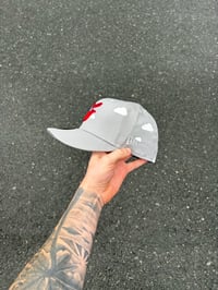 Image 3 of PARTLY CLOUDY STORM GRAY BALTIMORE ORIOLES CUSTOM FITTED CAP