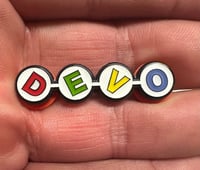 Image 2 of DEVO enamel pin 