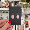 Rose Quartz & Gold Steel Drops