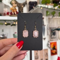 Image 5 of Rose Quartz & Gold Steel Drops