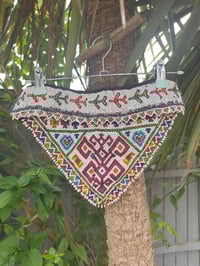 Image 1 of Tribal festival belt white triangle