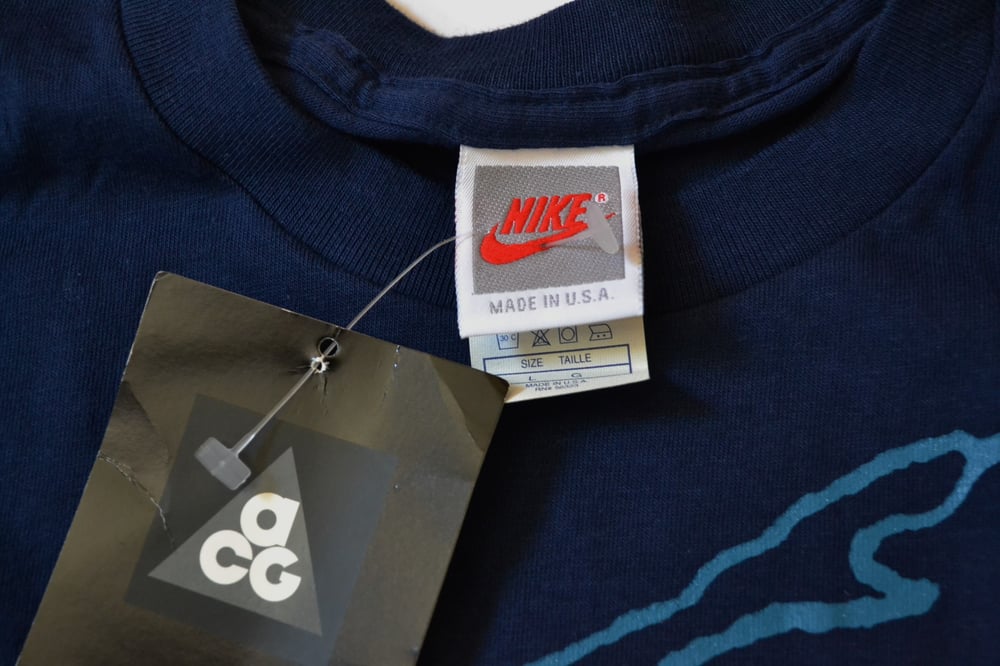 Image of Vintage 1992 Nike ACG Rollerblading Grey Tag T-Shirt Sz.L
