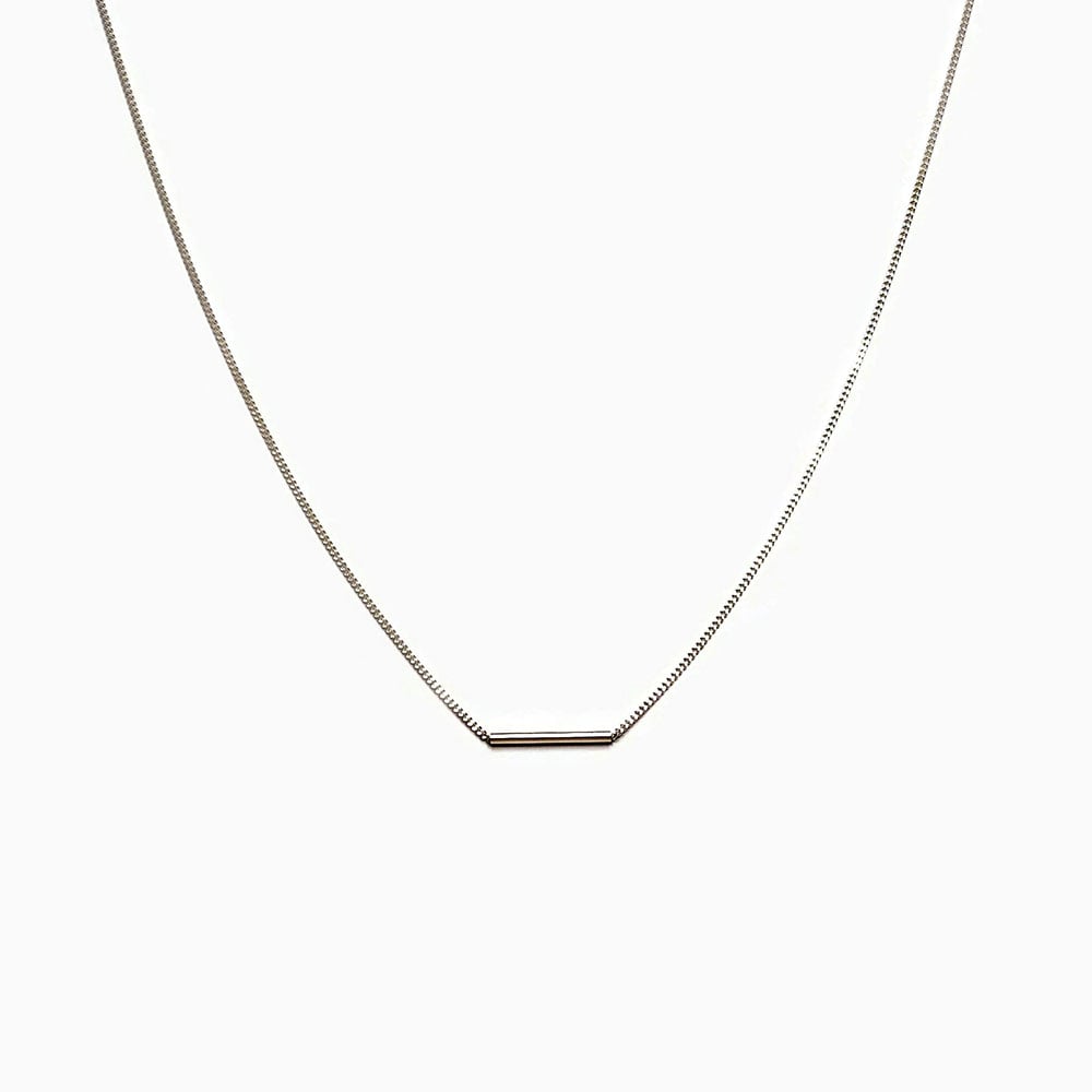Image of Collier Tube argent