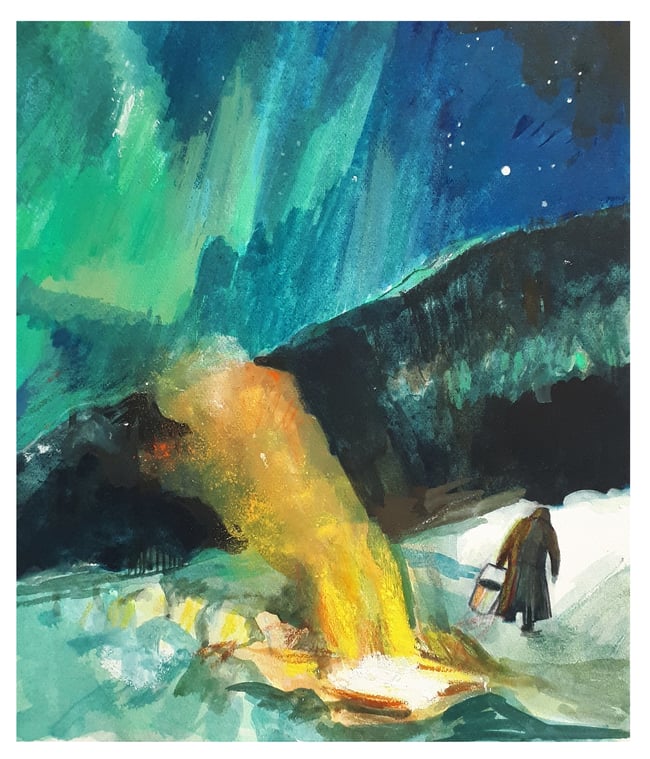 Night fires ~ Giclee print