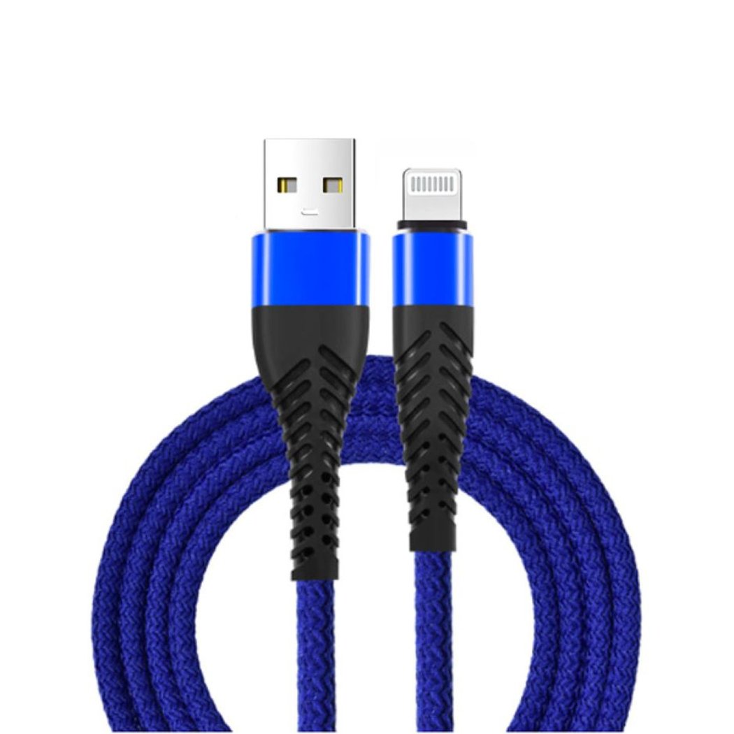 iPhone Charging Cable Nylon Braided Blue 3Ft seasoncool