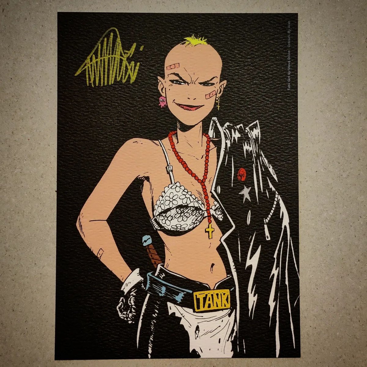 Image of Collector's Item - TANK GIRL "STRONGER THIGHS" PRINT - with CUT OUT MASK PRINT and BONUS PRINT
