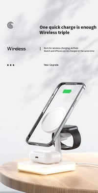 Magnetic 3 In 1 Wireless Charger For Apple Products