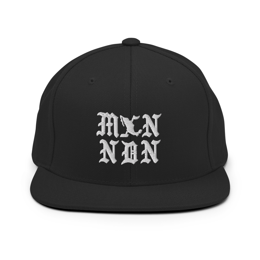 Image of LOWER AZ MXN NDN White font Snapback Hat