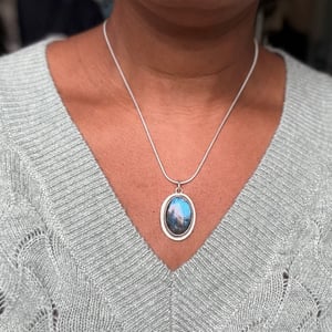 Image of Labradorite Moon and Stars necklace