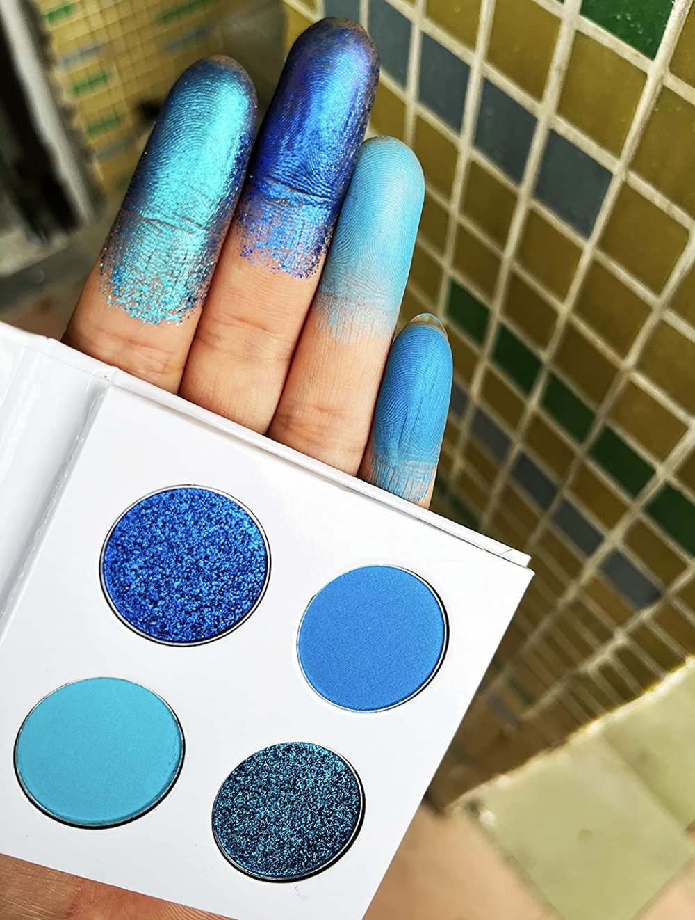Duo Chrome Matte Eyeshadow Palette - Blue Series