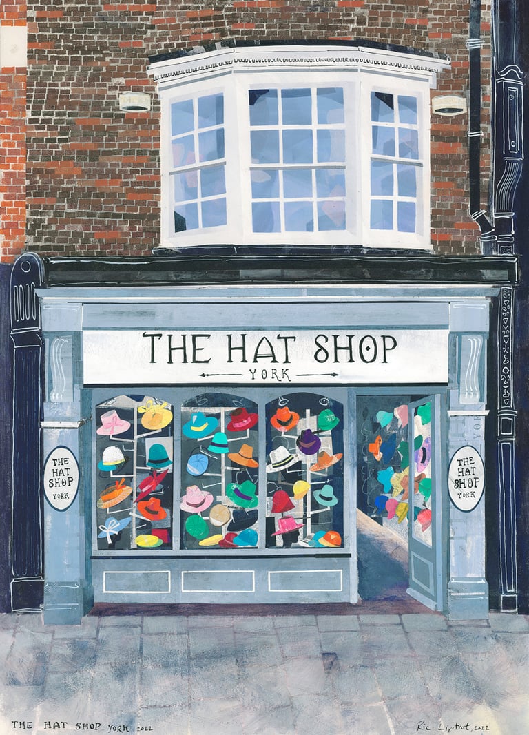 The Hat Shop, York. Giclée print