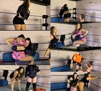 kiss my ass club match includes Eva, Dominita and Nadia Sapphire