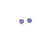 Tanzanite Stud Earrings in 18K White Gold (5mm)