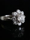VINTAGE 18CT WHITE GOLD DIAMOND 1.20CT CLUSTER RING Si1 AND H-I COLOUR