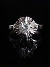 VINTAGE 18CT WHITE GOLD DIAMOND SOLITAIRE RING Si1 AND H-I COLOUR 0.40CT