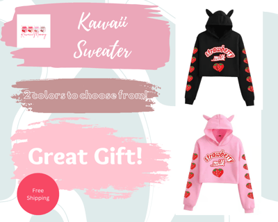 Image of Kawaii Crop Top Sweater