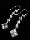 ART DECO PLATINUM OLD CUT DIAMOND DROP EARRINGS 2.20CT VS2-Si H-I COLOUR