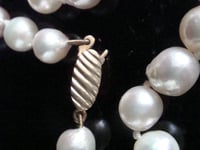 Image 2 of VINTAGE ANTIQUE 9CT 7MM CULTURED PEARL SINGLE STRAND NECKLACE 16"