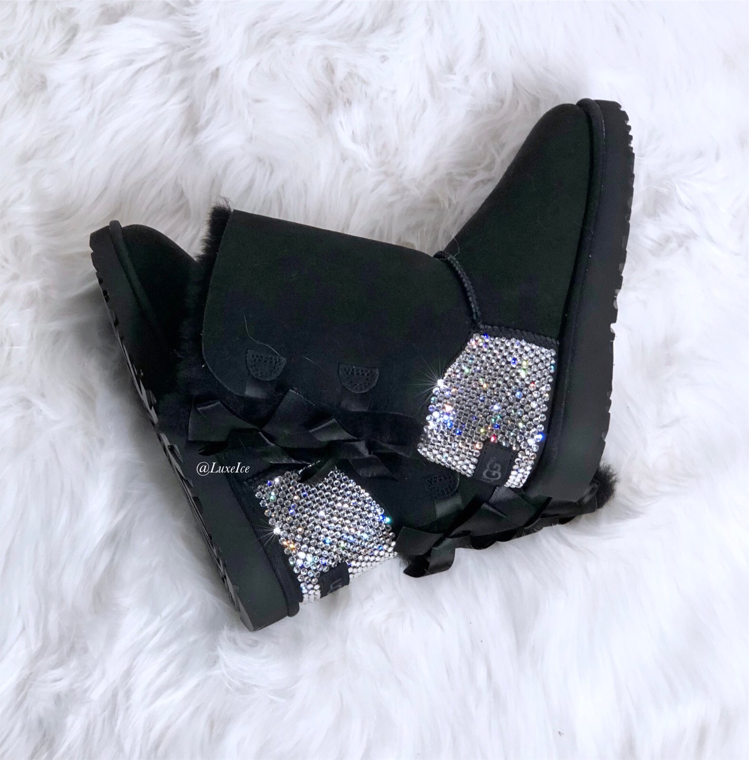 Image of Ugg Boots customized with Swarovski Crystals - Black 