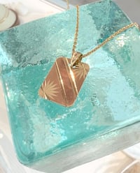 Image 2 of 14k solid gold shining cut pendant 