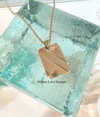Image 1 of 14k solid gold shining cut pendant 