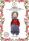 Harold the Hedgehog 10 inch sewing pattern, with full instructions UK Made
