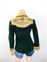 Image 5 of Vintage 1970s Char Leather & Suede Whipstitch Jacket