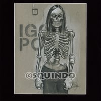 Image 1 of "Iggy Pop" Charcoal pencil on gray paper Original