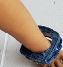 Image 2 of Tasty Raw Edge Denim Vintage Cubed Cuff