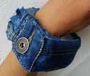 Image 3 of Tasty Raw Edge Denim Vintage Cubed Cuff
