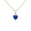 Heart-Shaped Sapphire Rabbit Ear Bale Pendant