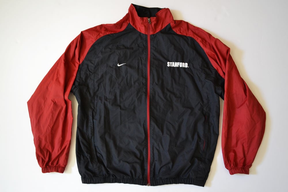Image of Vintage 2000's Stanford Cardinal Nike Team Windbreaker Track Jacket Sz.L