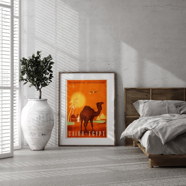 Cairo Egypt by JAT | Vintage Travel Poster | Wall Art Print | Home Decor