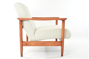 Image of Fauteuil HOM24 bouclette crème