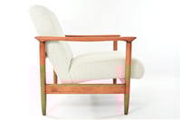 Image 2 of Fauteuil HOM24 bouclette crème