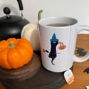 Hazel the Halloween bird mug